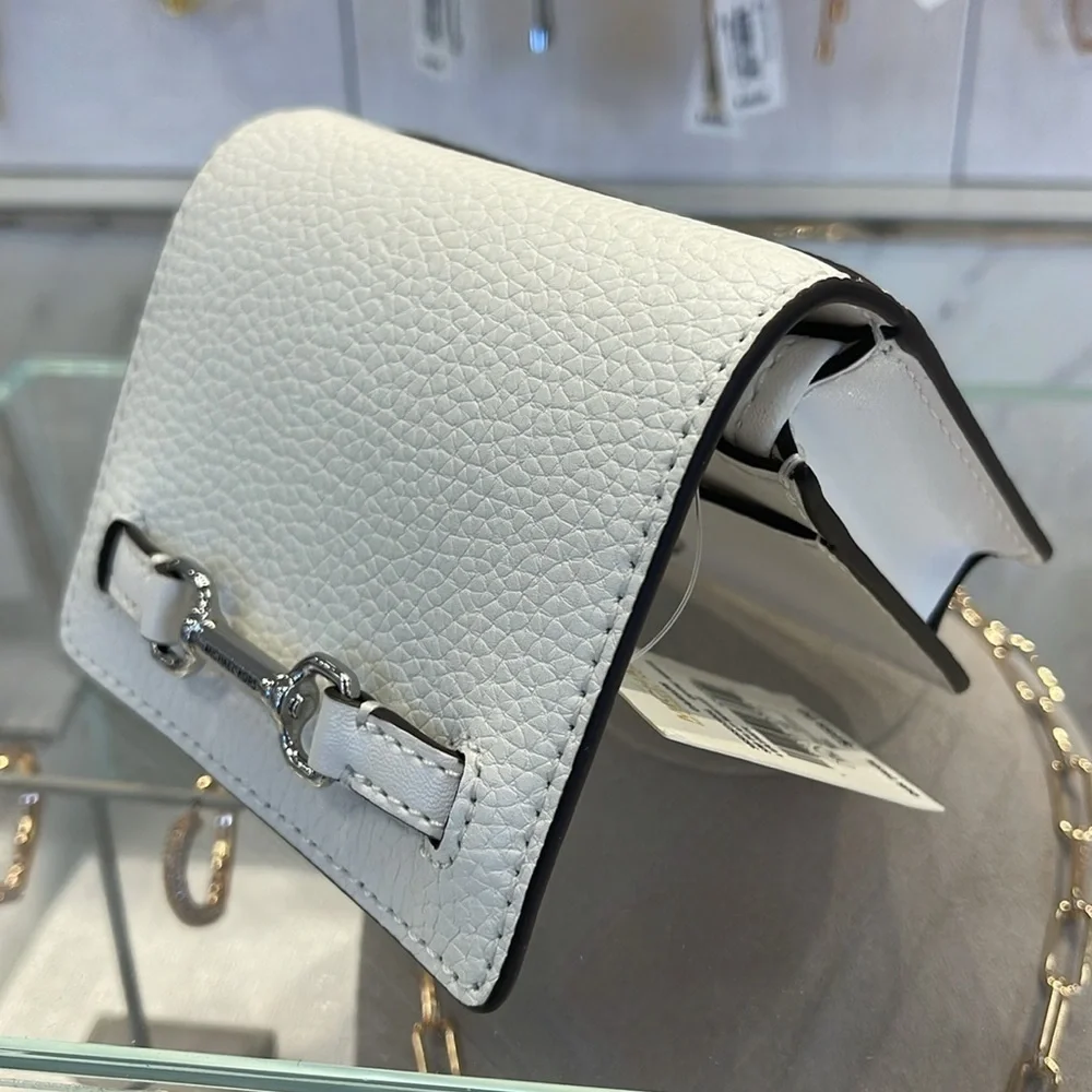 MICHAEL KORS Carson Small Pebbled Leather Wallet OPTIC WHITE NWT